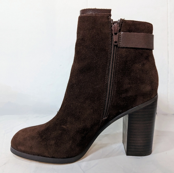 Lands' End Brown Suede Ankle Boots Size 8 - Picture 5 of 11